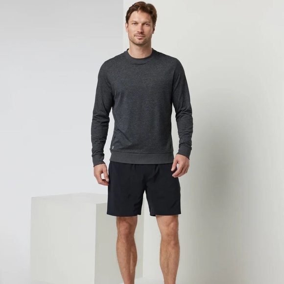 Vuori Men's Ponto Performance Crew Long Sleeve Shirt Color: Charcoal Heather XL - Picture 1 of 15